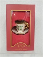 Lenox Cup and Saucer Ornament in Box