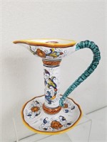 ARS Deruta of Italy Candle Stick Holder Signed
