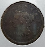 1842 braided Hair Large Cent