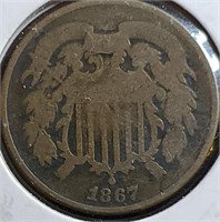 1867 Two Cent Piece