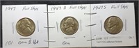 1947 PDS Jefferson Nickels