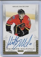 Mikael Backlund Autographed Private Signings card