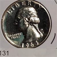1963 Washington Quarter Proof