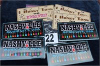 (7) New Nashville Themed License Plates