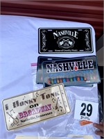 (6) New Nashville Themed License Plates