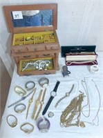 jewelry box & misc. jewelry & watches