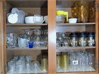 glasses, tumblers & misc. kitchen items