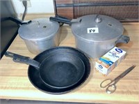 skillets & 2-pressure cookers