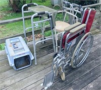 pet carrier, wheel chair & convalescent items