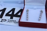 Earrings 925 Silver, Diamond Studs with Separate