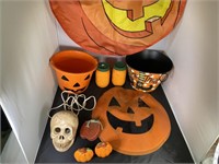 Halloween Lot with Lighted Skull
