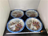 4 Christmas Trays/Plates