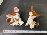 Vintage Fawn Salt and Pepper Shakers