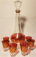 Decanter Set with 6 Glasses