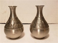 Pewter Vases (2X) - Small - Erawan Thailand