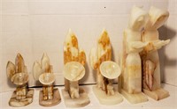 Marble Figurines Lot - Bookends