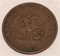 Half Penny Bank of Upper Canada 1852 Token