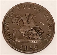 Half Penny Bank of Upper Canada 1850 Token