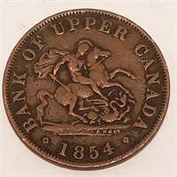 Half Penny Bank of Upper Canada 1854 Token