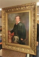 Lg. portrait oil painting of Scottish Lord