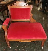ornate walnut Bussel chair restored c.1870