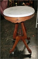 carved wal. marble top table c.1865