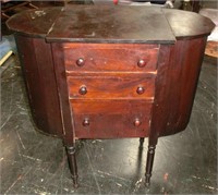 Martha Washington style mahogany sewing cabinet