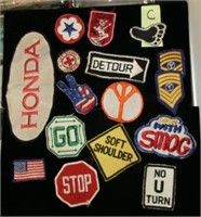 15 assorted patches from the 60s and 70s
