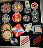 17 Boy Scout and military patches