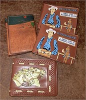 4 Western themed wallets including 2 "Gunsmoke"