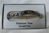 Danecraft bracelet in platinum tone and multi