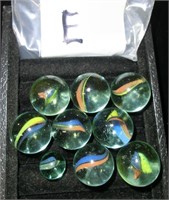 (E) 9 assorted marbles