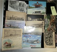 lot F Steamships, airplanes, military post cards