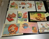 lot C comic post cards including Lawson Wood