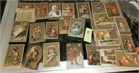 lot K lot of lithographed advertising cards