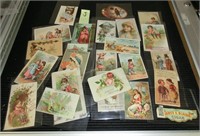 lot J lot of advertising lithographed cards