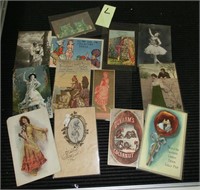 lot L mixed lot of advertising cards, pin up t