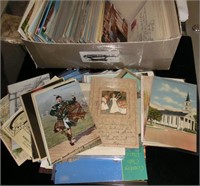 large lot of assorted vintage post cards 50s