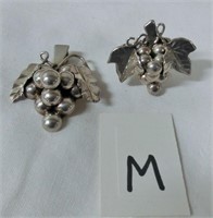 sterling grape cluster pin/drop TS-79 Mexico,