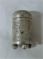 engraved silver early 19th cent, salt shaker on