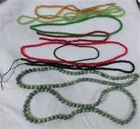 assorted vintage strung beads