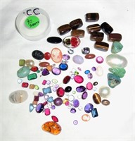 mixed stones removed from sterling and gold scrap