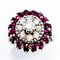 $4500 1.5 Carat Ruby & Diamond Ring AGL Cert
