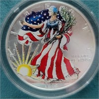 ENCASED 1999 Silver Colored American Eagle Dollar