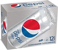Diet Pepsi Cans, 355mL, 12 Pack