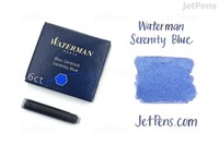Waterman Serenity Blue Ink - Short - 6 Cartridges