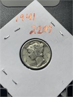 1941 MERCURY SILVER DIME