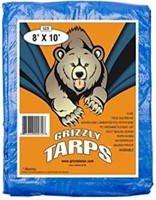 Grizzly Tarps 8 x 10 Feet Blue Multi Purpose