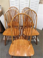 Set of 5 Kitchen / Dining Room Wood Chairs VGC
