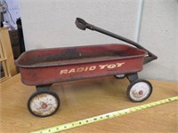 Vintage Metal Radio Tot Wagon  Too Cute!